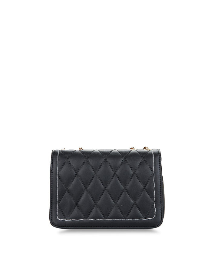 Huer Ubeya Quilted Flap Sling Bag