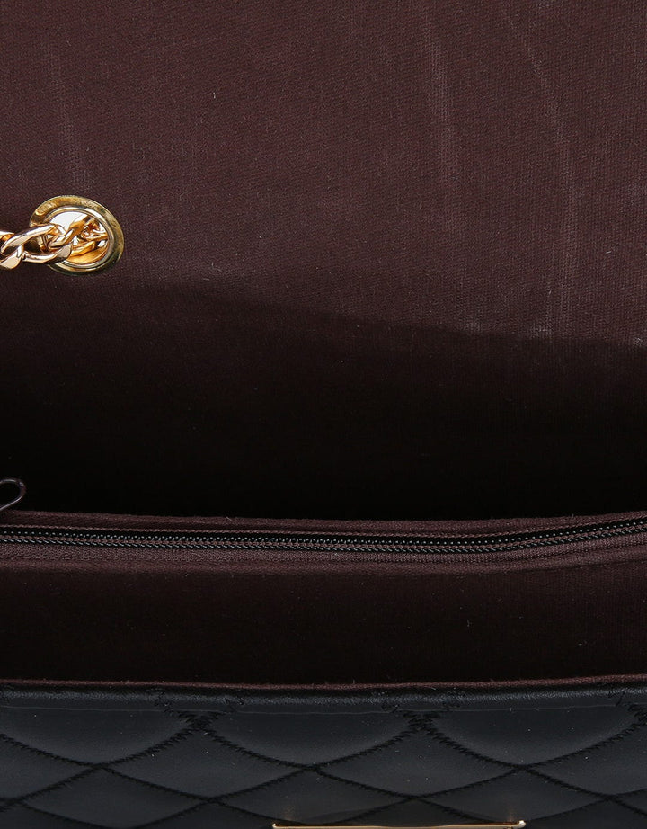 Huer Ubeya Quilted Flap Sling Bag
