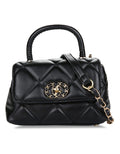 Huer Cayan Quilted Flap Satchel Bag