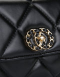 Huer Cayan Quilted Flap Satchel Bag