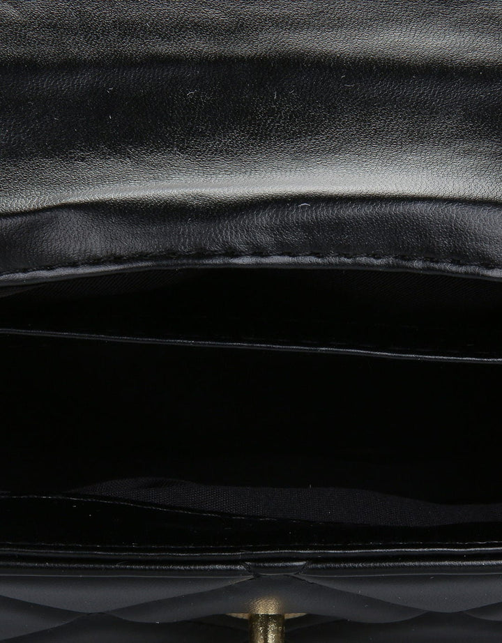 Huer Cayan Quilted Flap Satchel Bag