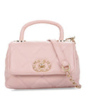 Huer Cayan Quilted Flap Satchel Bag