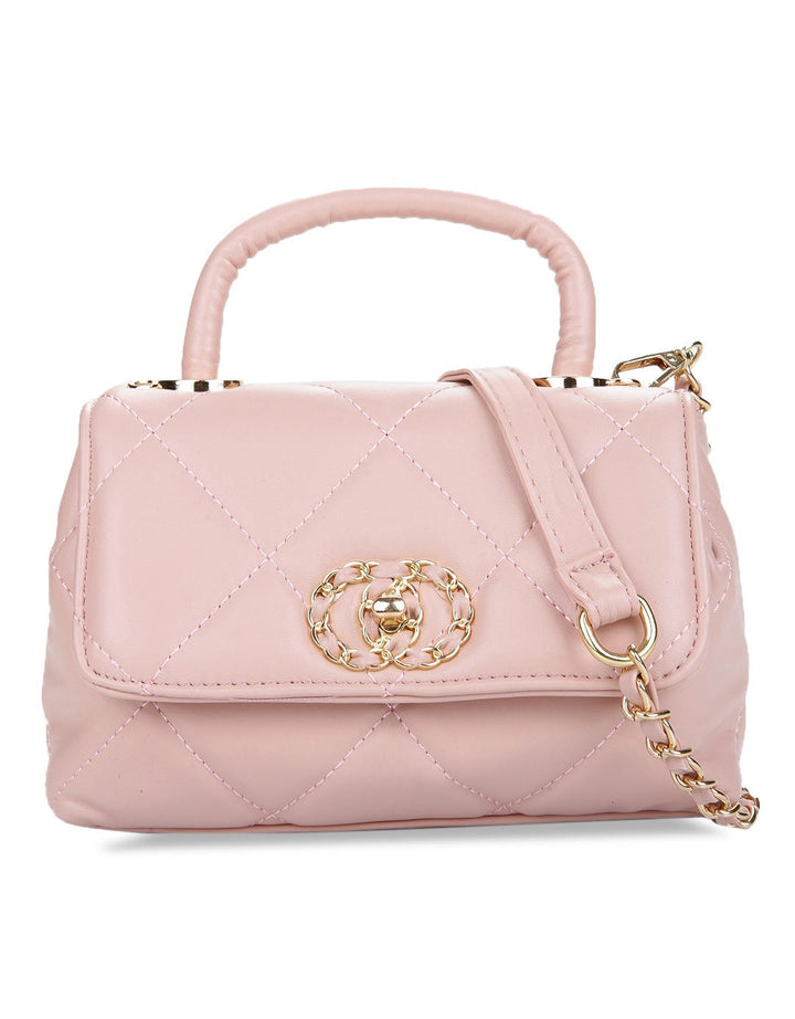 Huer Cayan Quilted Flap Satchel Bag