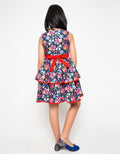Navy Donita casual Dress navy flower