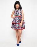 Navy Donita casual Dress navy flower