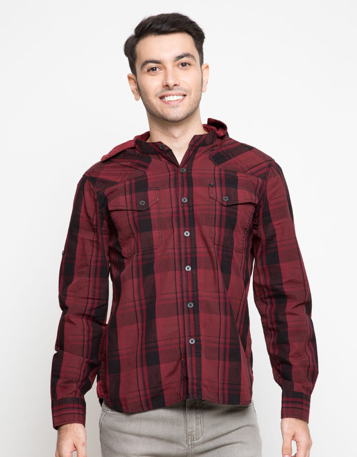 Cardinal Jeans Kemeja Lengan Panjang Squared and Hoods