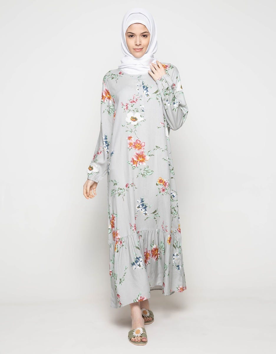 LS MAXI DRESS PALE