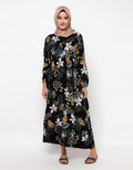 LS MAXI DRESS LEAF