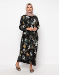 LS MAXI DRESS LEAF