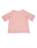 Minimal Raglan Blouse With Lace