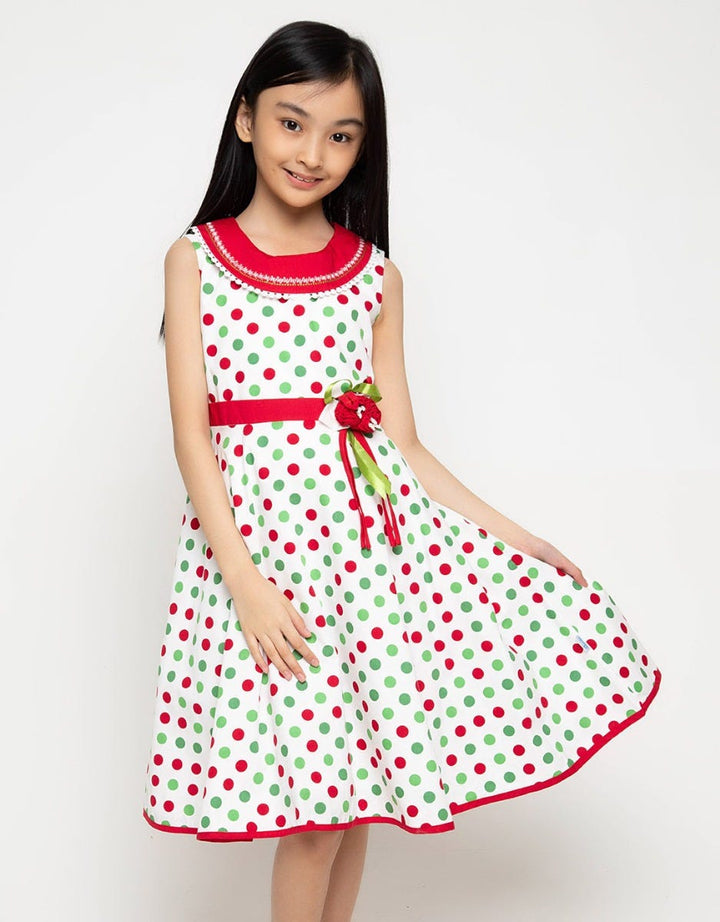 Donita Polkadot Dress Anak