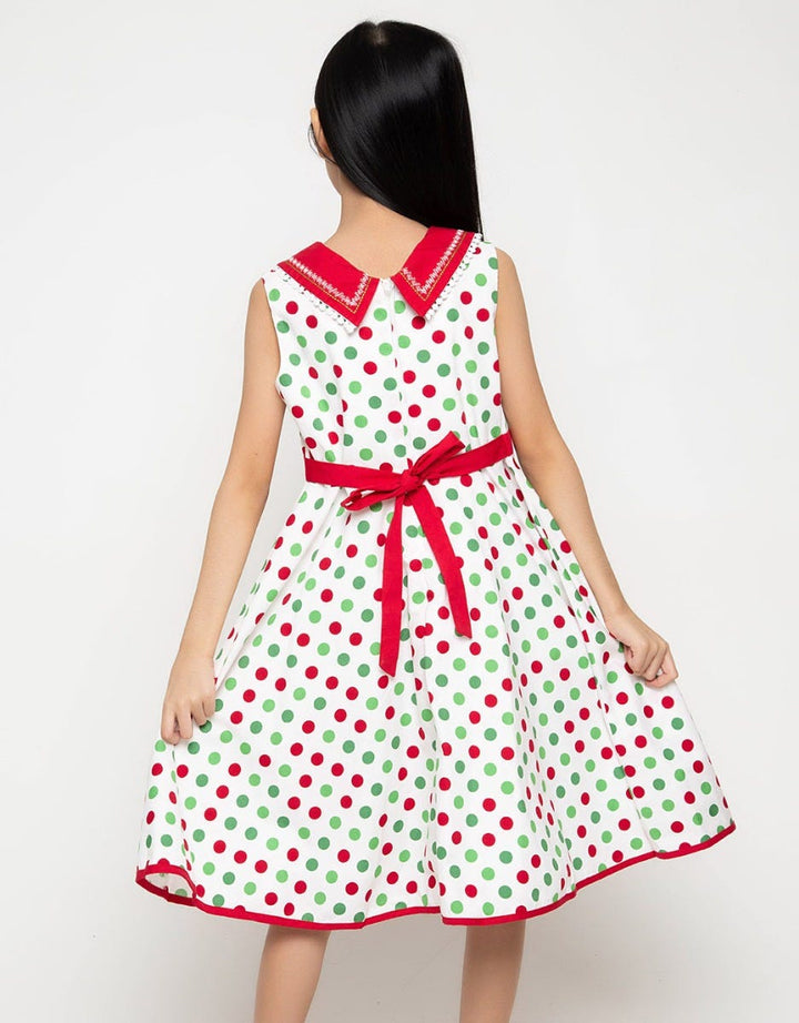 Donita Polkadot Dress Anak