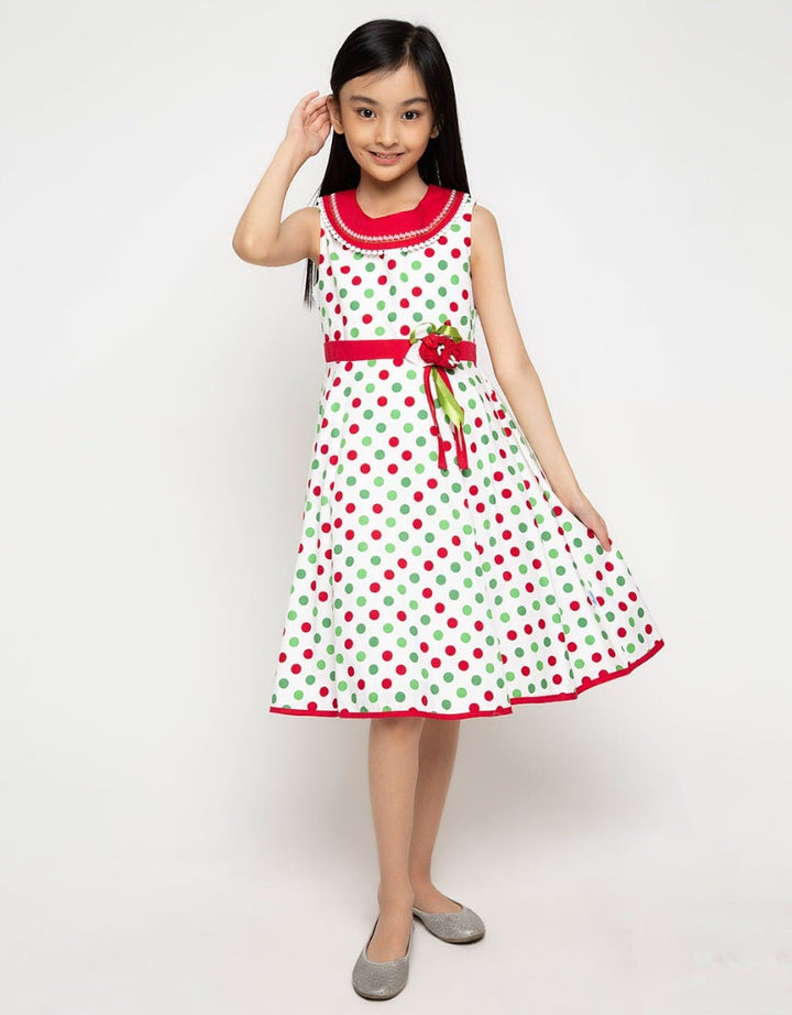 Donita Polkadot Dress Anak