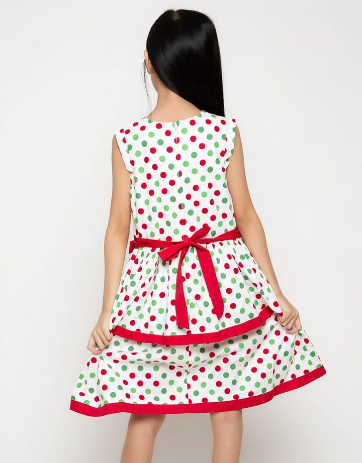 Donita Polkadot Layer Dress Anak