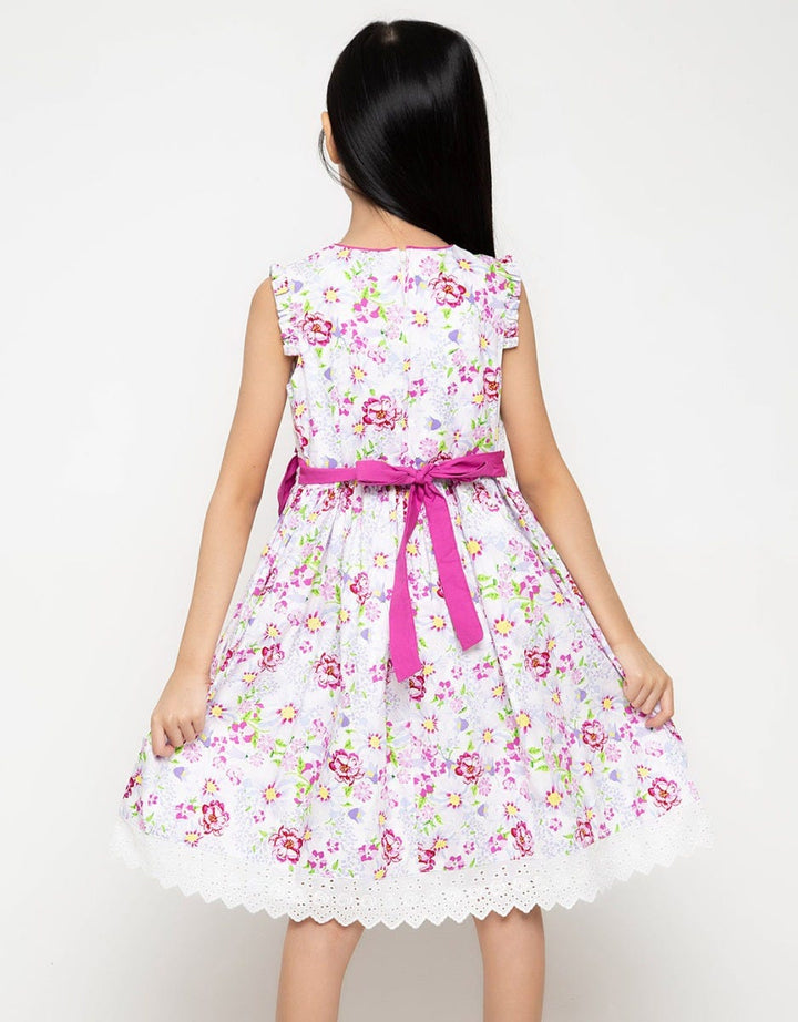 Donita Flower Ribbon Dress Anak