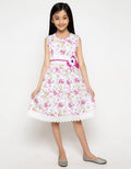 Donita Flower Ribbon Dress Anak