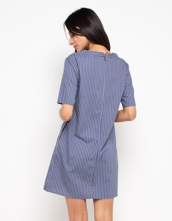 Minimal Bang Stripe Dress