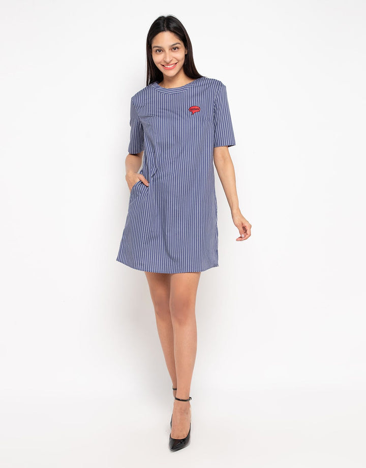 Minimal Bang Stripe Dress