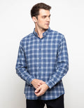 Triple Kemeja Flanel Lengan Panjang Slim Fit (Ls 441 Nvy)