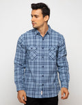 Triple Kemeja Flanel Lengan Panjang Slim Fit (Ls 422 Nvy)