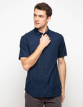Triple Slim Fit Short Sleeve Shirt (Ss 432 Nvy)