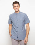 Triple Kemeja Lengan Pendek Slim Fit (Ss Mc 407 Gry)