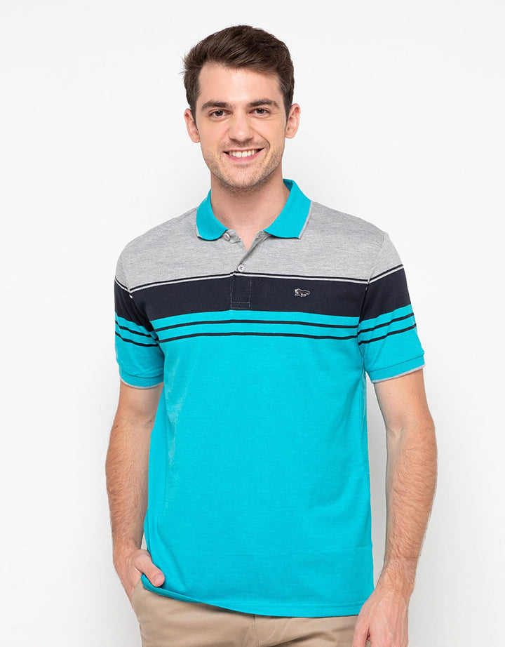 Walrus Kaos Polo Pria Motif Garis (Salur) T12086D