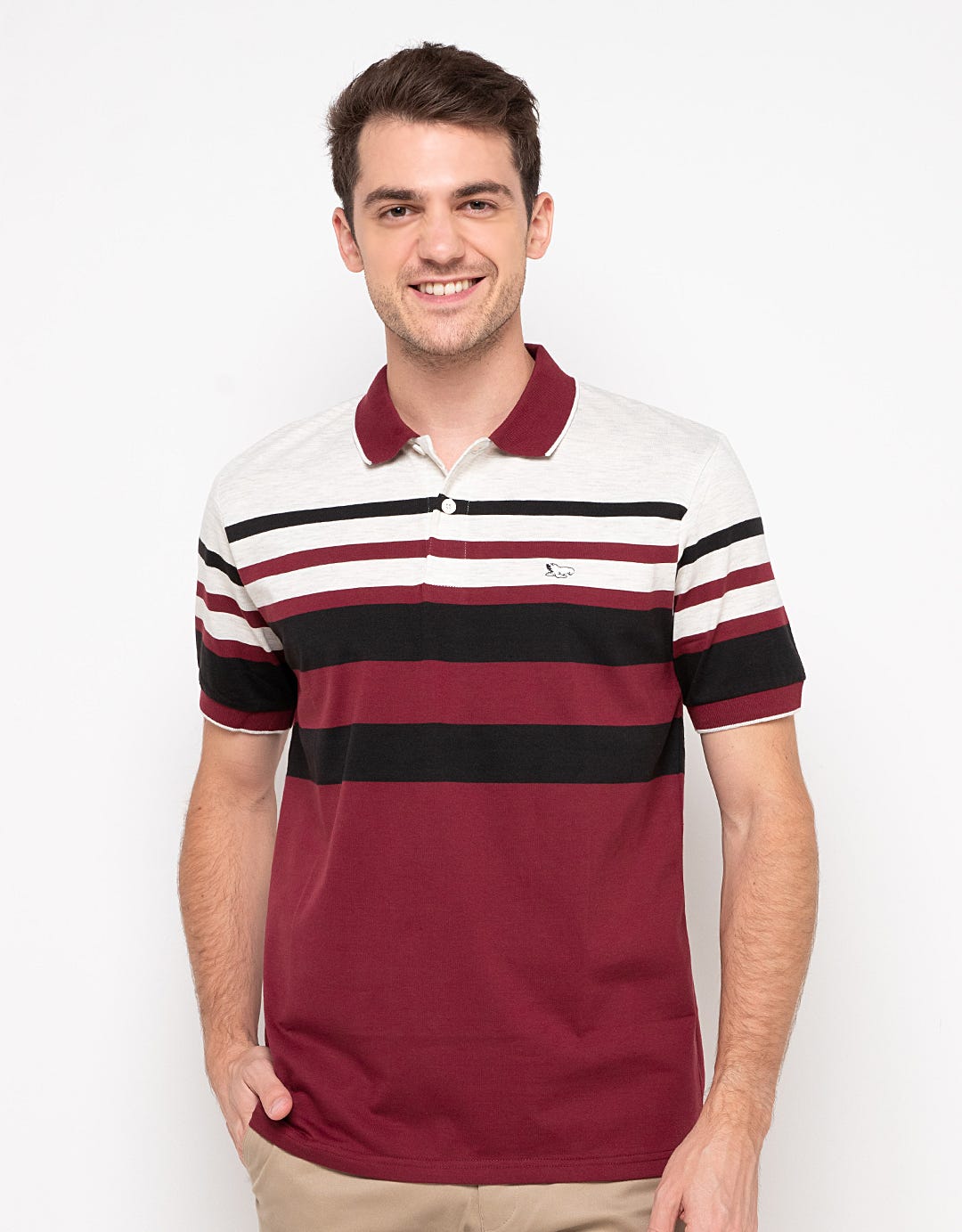 Walrus Kaos Polo Pria Motif Garis (Salur) T12106M