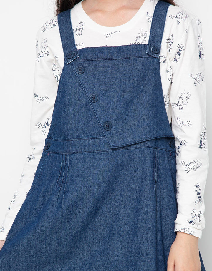 Cardinal Kids Girl Triple Button Overall