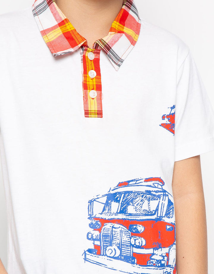 Appleberry Boys Square Collar Top