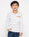 Osella Tshirt Stripe Lengan Panjang Pocket Zipper Anak Laki-Laki