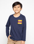 Osella Tshirt Stripe Lengan Panjang Pocket Zipper Anak Laki-Laki