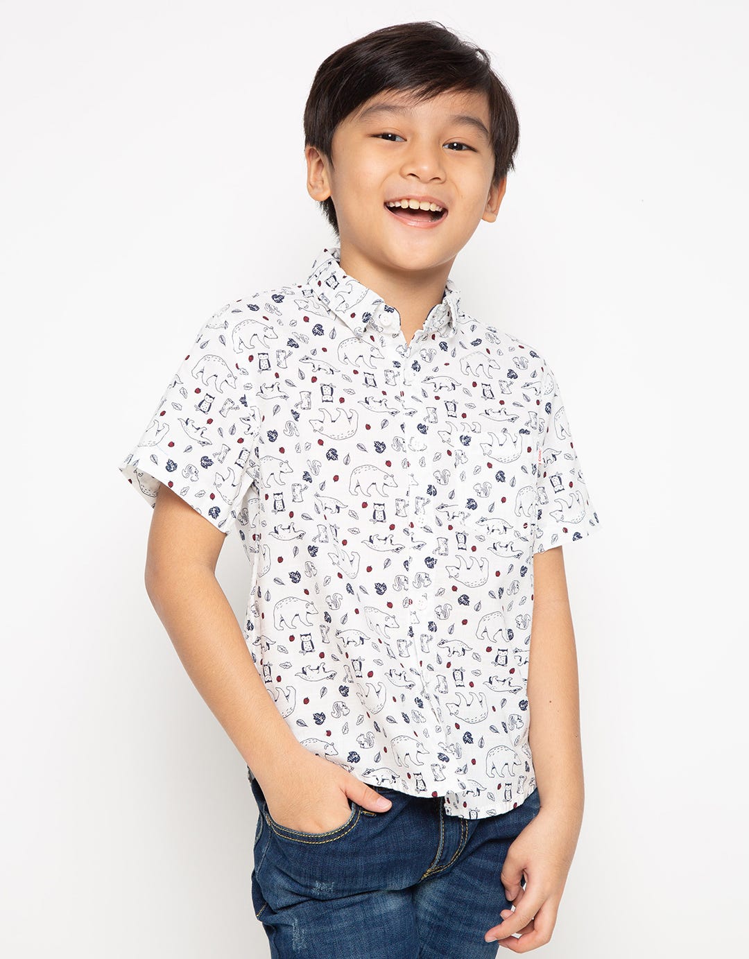 COOL BOY Kemeja Printing Owl