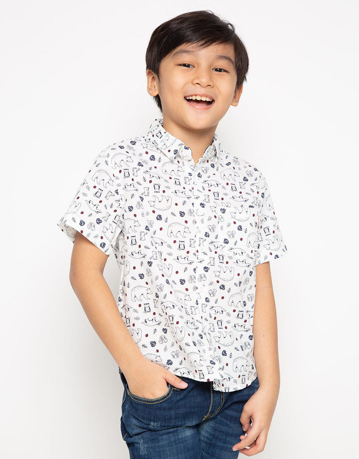 COOL BOY Kemeja Printing Owl