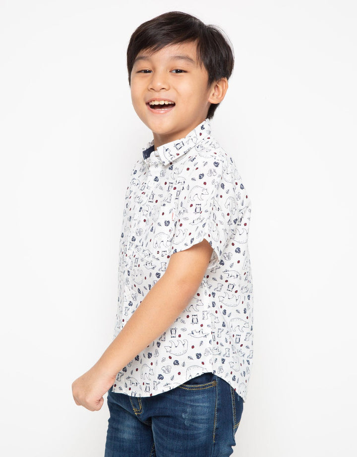 COOL BOY Kemeja Printing Owl