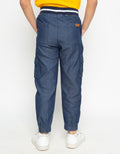 COOL BOY Denim Pants with Rib Waist