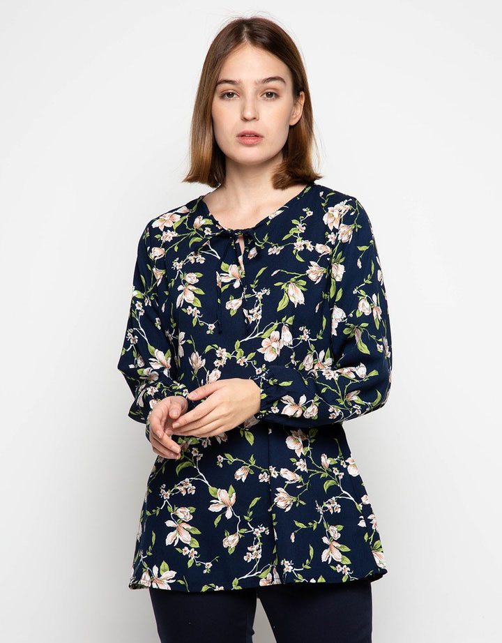 3H Printed Long Sleeve Blouse