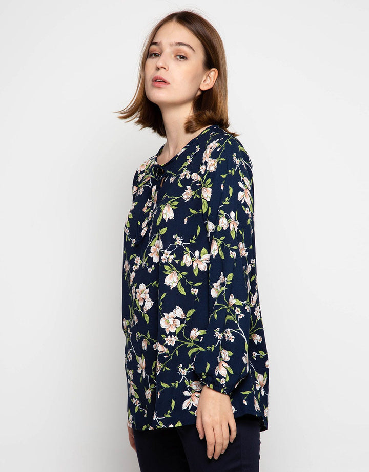 3H Printed Long Sleeve Blouse