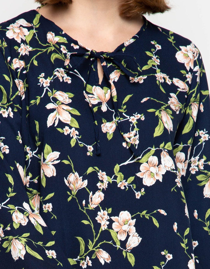 3H Printed Long Sleeve Blouse