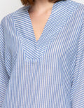 3H V-Neck Stripe Blouse