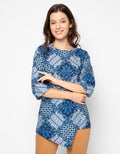 Bali Lestari Asimetris Blouse Katun Wanita