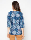 Bali Lestari Asimetris Blouse Katun Wanita