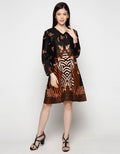 Bali Lestari Blouse V-Neck Katun Foil Wanita