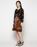 Bali Lestari Blouse V-Neck Katun Foil Wanita