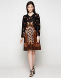 Bali Lestari Blouse V-Neck Katun Foil Wanita