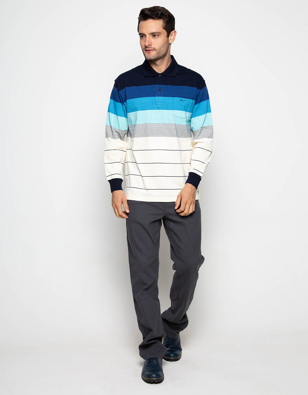 Hassenda Striped Chest Pocket T-Shirt