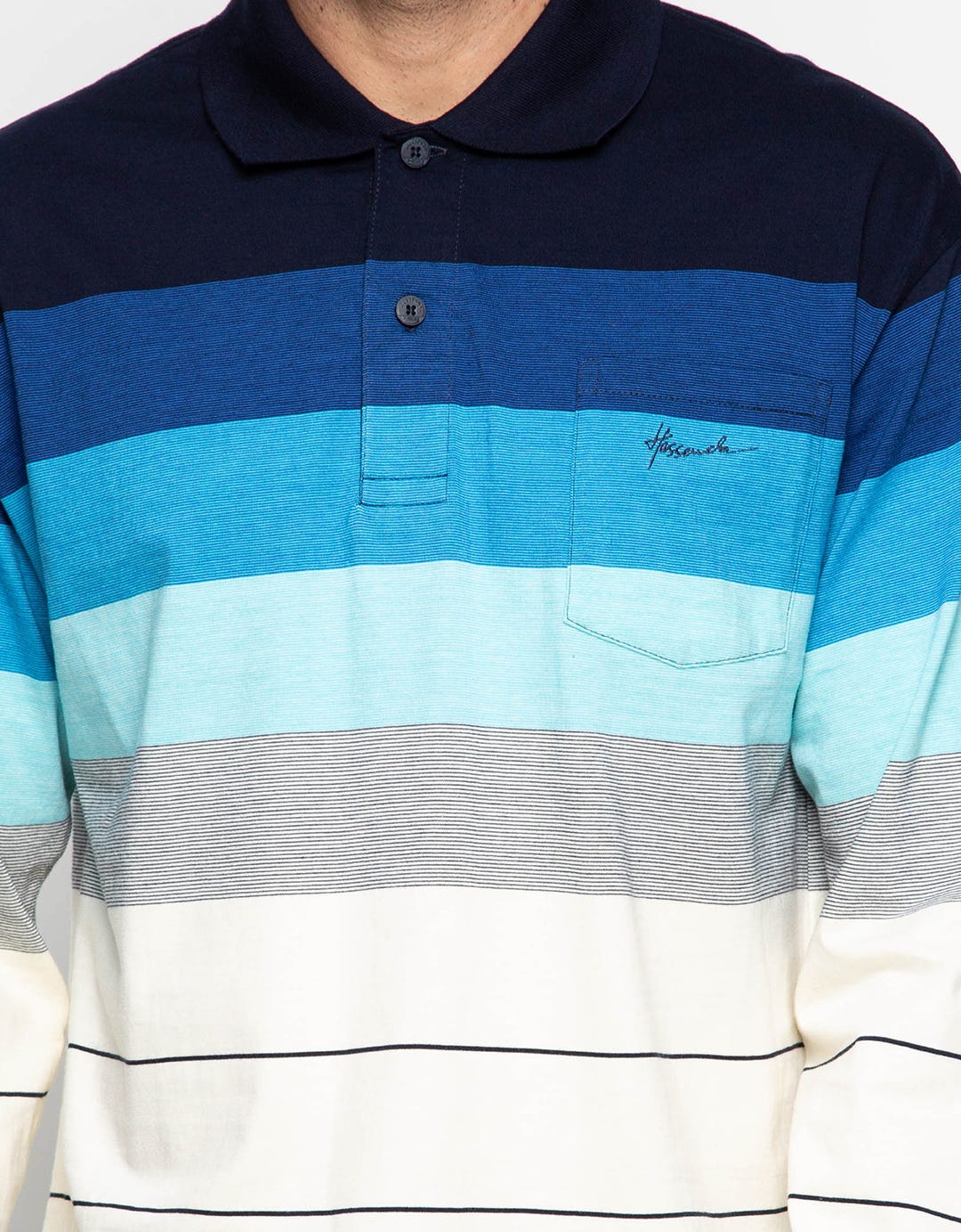Hassenda Striped Chest Pocket T-Shirt