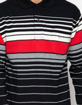 Hassenda Kaos Salur Pirnt Lengan Panjang
