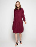 Puricia Button Dress Kemeja Kasual