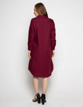 Puricia Button Dress Kemeja Kasual